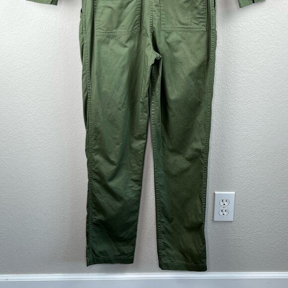 Tularosa Green Long Sleeve Zip Front Collared Utilitarian Jumpsuit XS/Small - Picture 14 of 16